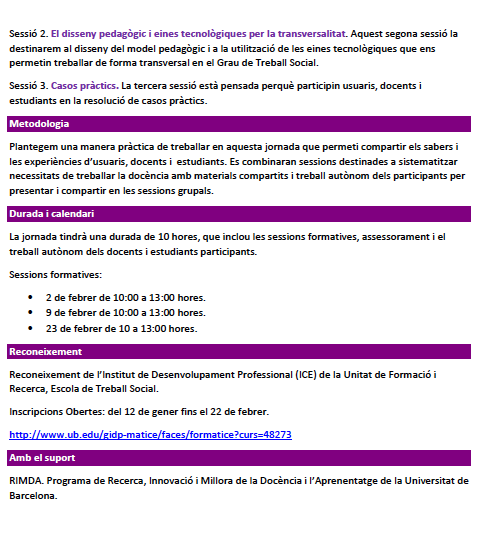 GIDTransnet_UB's tweet photo. Aquest mes s'inicia la dècima Jordnada d'Innovació Docent de l'equip Trans@net:Design Thinking i suport tecnològic per una docència transversal, amb la formació i assessorament del Jordi Sancho i la Mariona Grané,ambdós del Grup d’Investigacó Learning, Media &amp; Social Interactions https://t.co/gtHkM13b7c