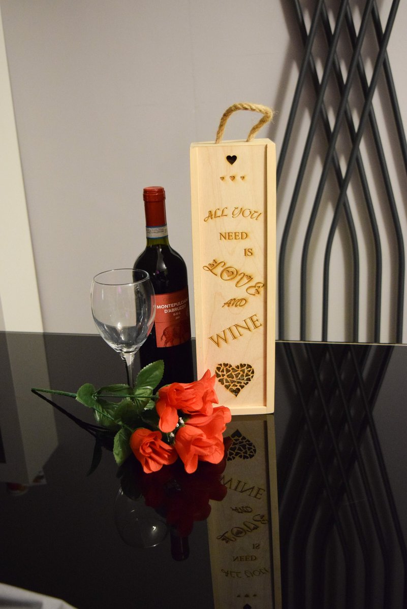 Excited to share the latest addition to my #etsy shop: Valentine's day Wine Box, Romantic Wooden Wine Box, Laser Engraved Wine Box, Couples Wine Box, Wooden Wine Crate, Gift Wine, Wine Holder etsy.me/3HaxlSh #LaserEngravedWineBox #Valentine'sDayWineBox #GiftBox