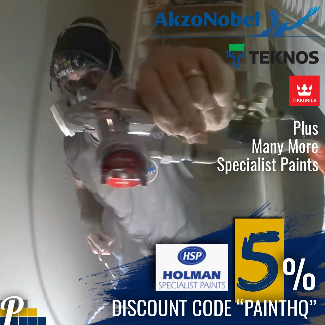 PaintHQ has showcased the superior sprayable paint technology being produced by manufacturers such as <a href="/AkzoNobelUK/">AkzoNobel UK</a> <a href="/TeknosGBI/">Teknos GBI</a> and  <a href="/Tikkurila_UK/">Tikkurila_UK</a>

➡️ <a href="/HolmanPaints/">Holman Paints</a> stock all these brands and more, and are offering PaintHQ followers a 5% discount at checkout

Enter code 👉🏻 PAINTHQ