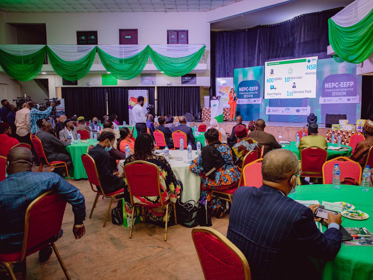 To mark the completion of the #EEFP program that was launched in January 2021, the Nigeria Export Promotion Council (NEPC) held a special interactive session to showcase key beneficiaries of the EEFP. 

#NonOilExports #Pandemic2Prosperity