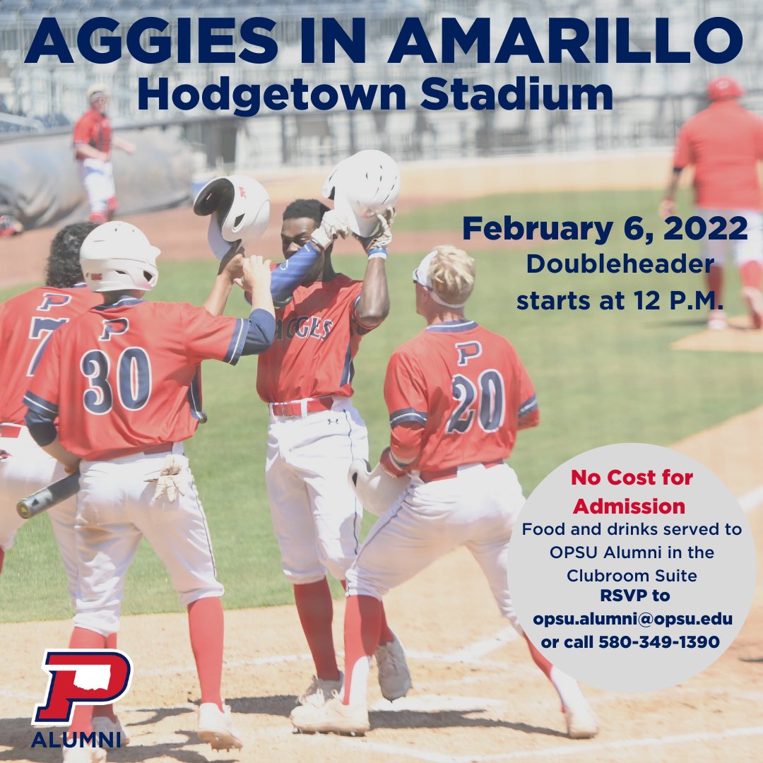 Going to be a GREAT time in Amarillo this weekend. Looking forward to seeing all the Aggie Alums!!!! <a href="/OPSUAthletics/">OPSU Aggie Athletics</a> <a href="/OPSU_Alumni/">OPSU Alumni & Friends</a> <a href="/WeArePanhandle/">WeArePanhandle</a>