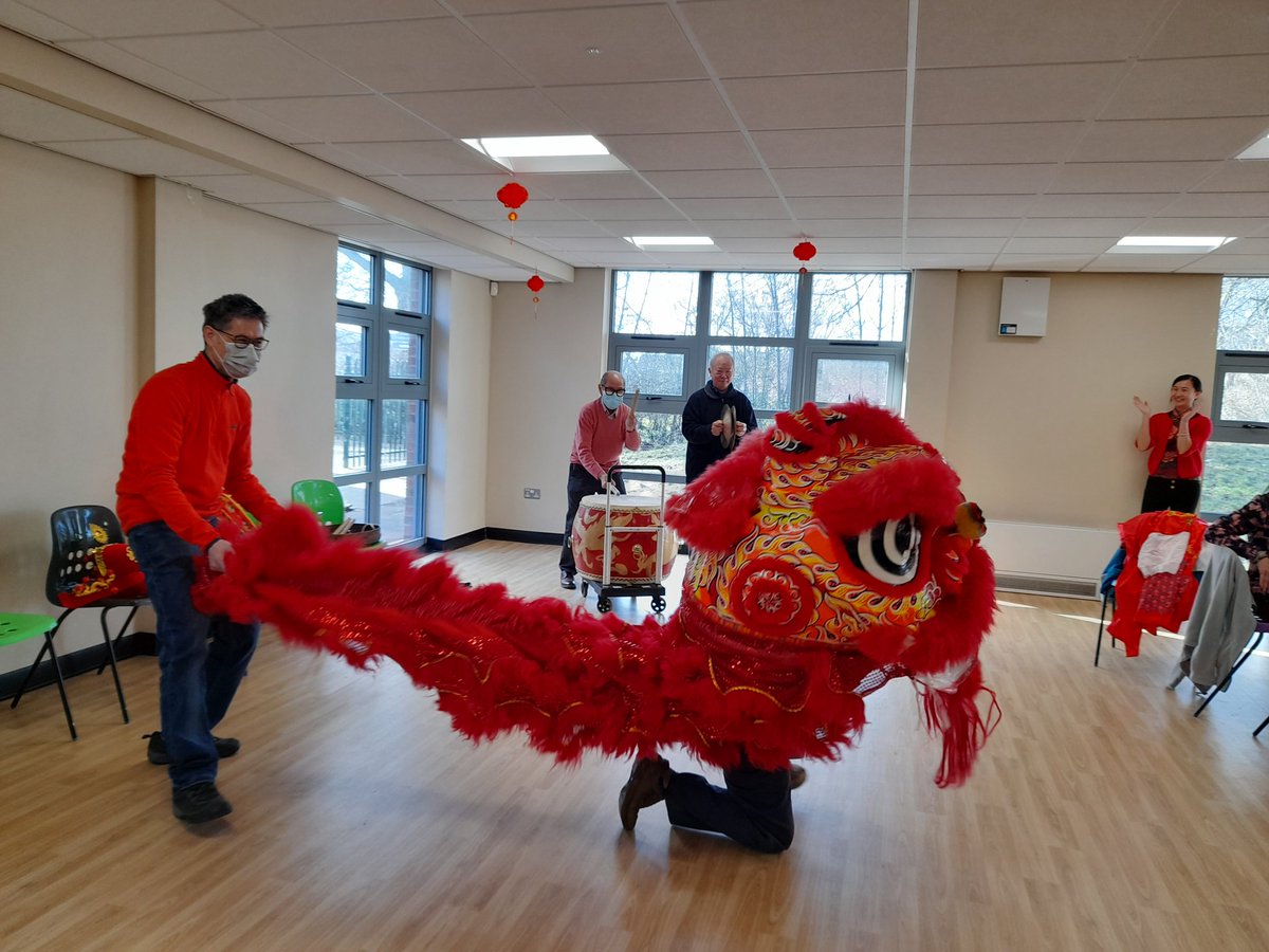 Lychee Red Chinese Elders group have been celebrating Chinese New Year today with food and a visit from the Dragon! Happy Lunar New Year to all.