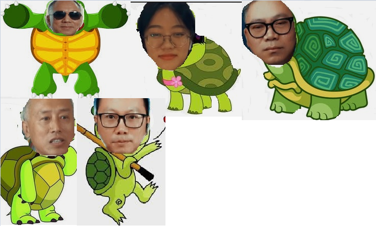 The five tortoises gathered together, sang sweet honey, and drank the foot-washing water.