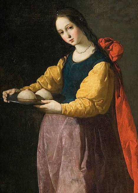 pauloMDtweets's tweet photo. St. Agatha: is the patron saint of rape victims, breast cancer patients, wet nurses, and bellfounders (due to the shape of her severed breasts).
Attributes: shears, tongs, breasts on a plate
#HugotHour with Fr. @jboygonzalessj and the Twitter Titas #TeaTaTalk https://t.co/FBTzUJFTCb