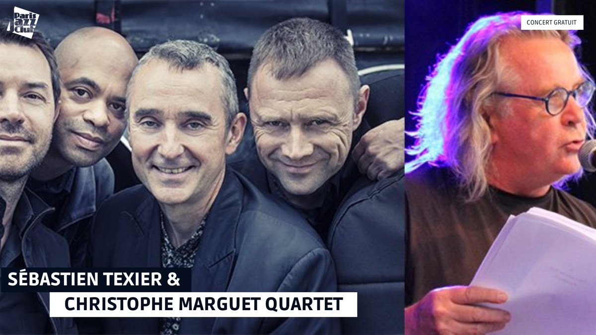 ParisJazzClub's tweet photo. #Concertgratuit pour les adhérents Paris Jazz Club 🎶

✶ Sebastien Texier &amp; Christophe Marguet Quartet invite Dominique Sampiero au @letriton1 jeudi 24/02 à 20h30 ✶

Devenir adhérent Paris Jazz Club : https://t.co/H38xfEjgWF https://t.co/A4Un6QBsl7