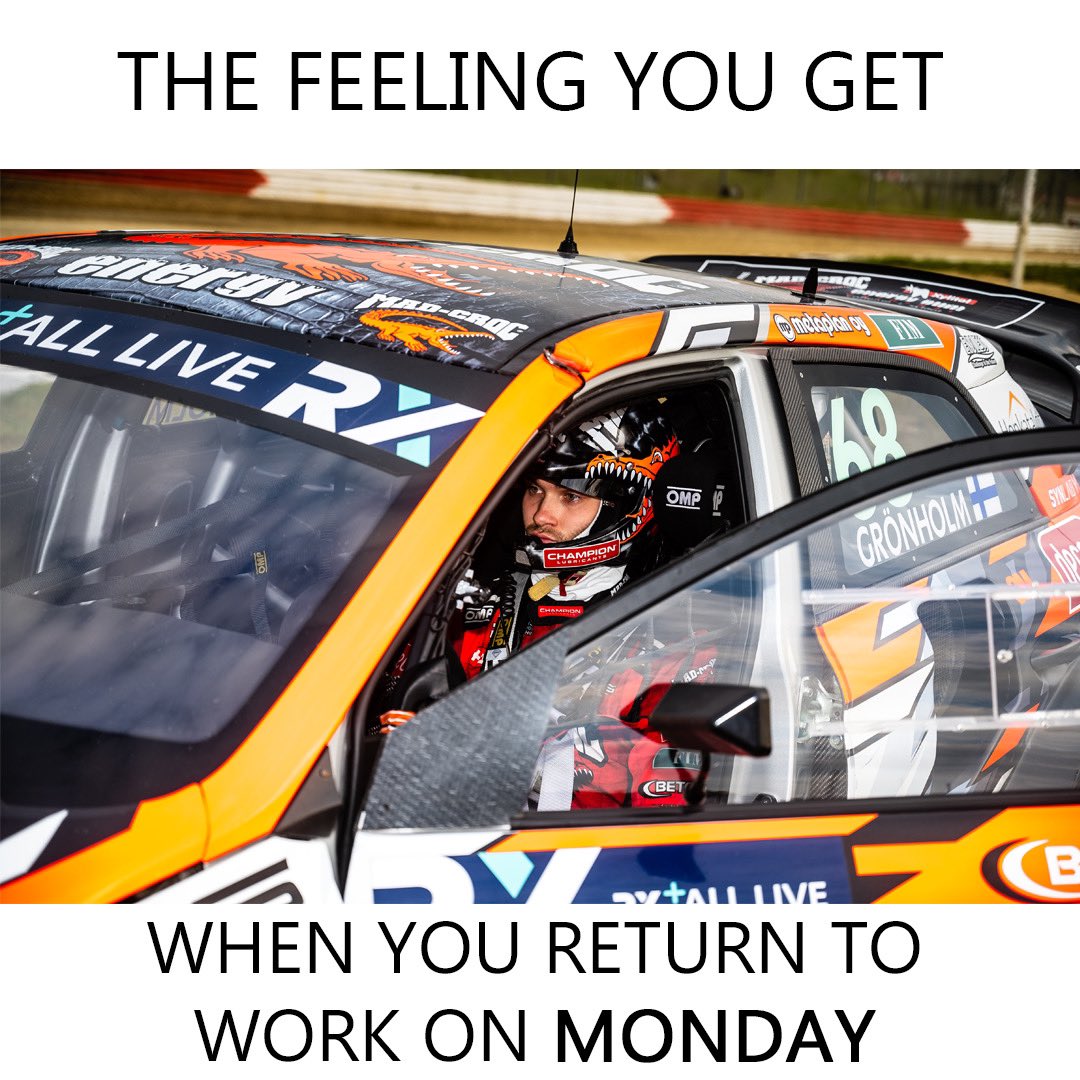 Yes, yes… we get you.😴

It’s all about the 𝘱𝘰𝘬𝘦𝘳 𝘧𝘢𝘤𝘦 until lunchtime.

#GRXSET #GronholmRX #WorldRX #Rallycross