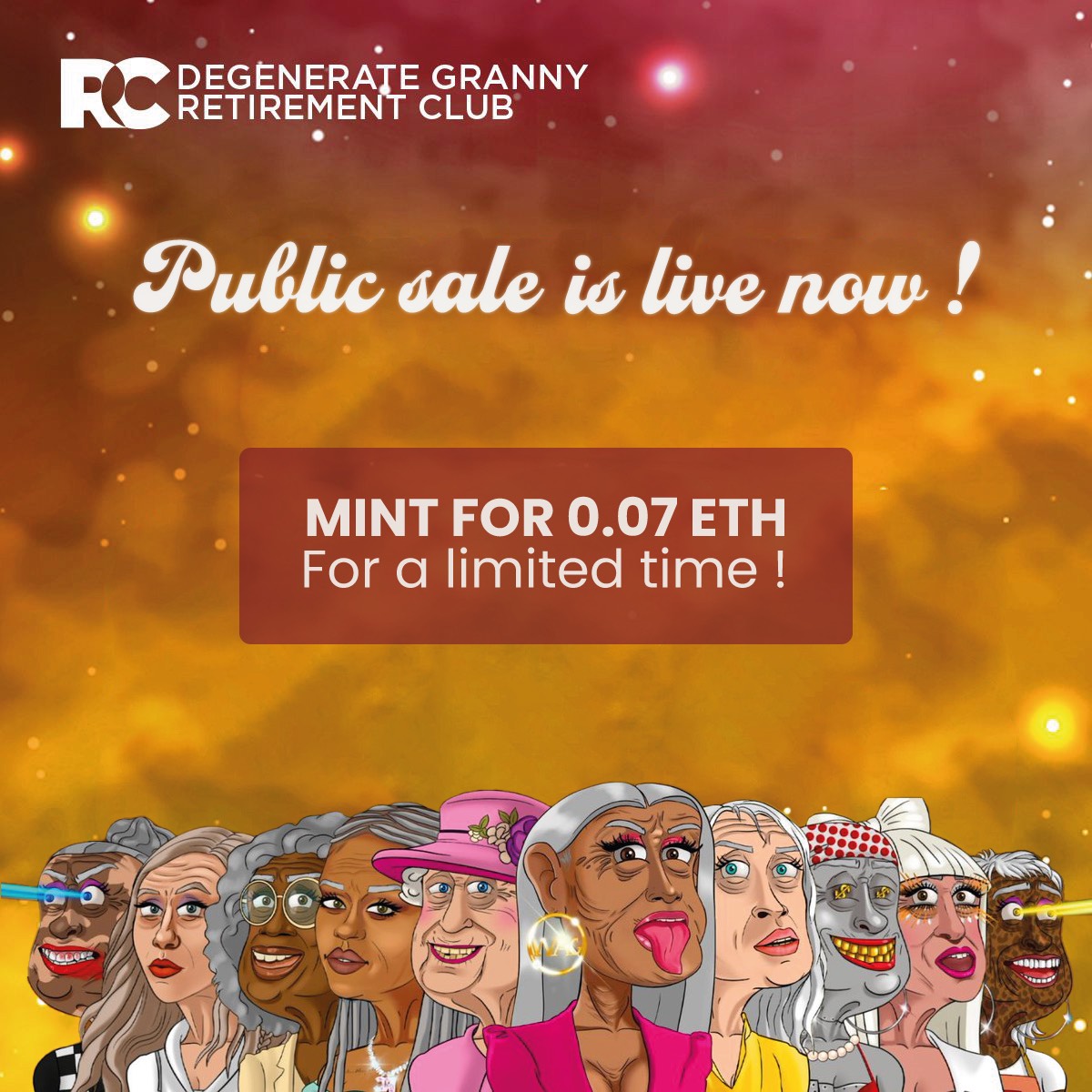partygrandpanft's tweet image. It&apos;s time for you to be part of the RC !

mint.retirementclubnft.com