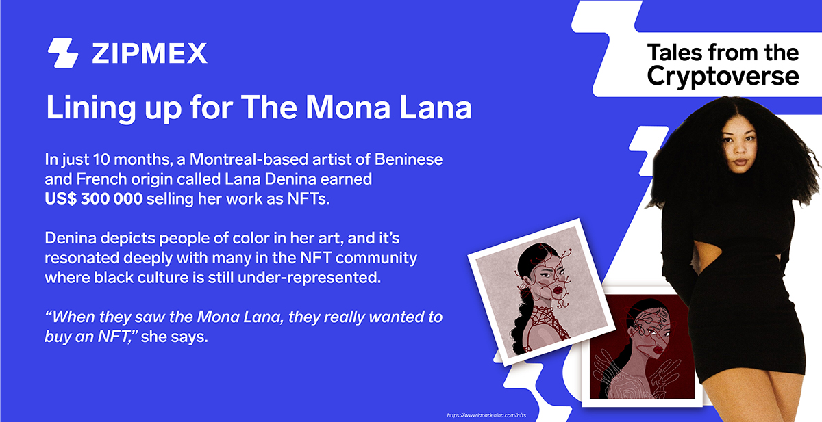 zipmex's tweet photo. The Mona Lana are 500 unique portraits of women created by Lana Denina.
#Zipmex #ZipLearn https://t.co/jKFsLV1nQm