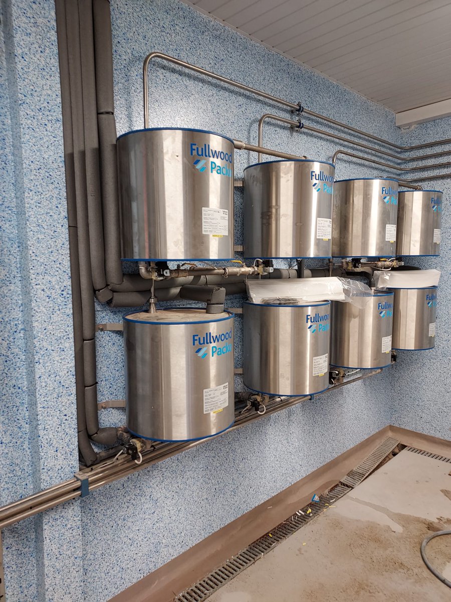 FullwoodPackoUK's tweet photo. Rascarrel Farm had a very successful startup of their 5 M2erlin Robots this week.

We hope you enjoy the images from this excellent installation, including a 20,000lt Fullwood Packo Cooling Silo with ice water cooling.

#Install #RoboticMilking #Cooling #Dairy #TeamUK https://t.co/7nOyu1Nxvh