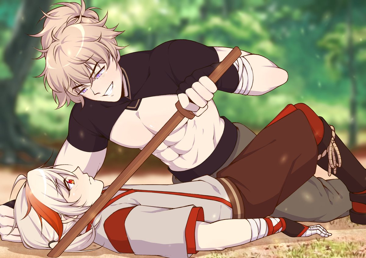 My illustration for <a href="/EnjeruTantei/">Enjeru | C2R1 Kazuha C6 Heizou</a>'s fic for the <a href="/Tomozuha_MB/">Book Club 📌 @ Tomozuha/Kazutomo Mini-Bang 🐱🍁</a> Ahh this was fun and the fic is so cute!
#tomozuha 

You can read it here: archiveofourown.org/works/36783829