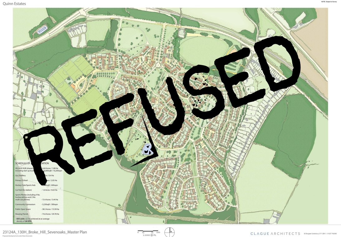 dmontfort's tweet photo. Sevenoaks District Council today heard that the planning appeal against its refusal of planning permission for a large development in the Green Belt at Broke Hill had been dismissed by the Governments Planning Inspectorate. https://t.co/J8le1FfSBP https://t.co/FrtD4F3ZPQ