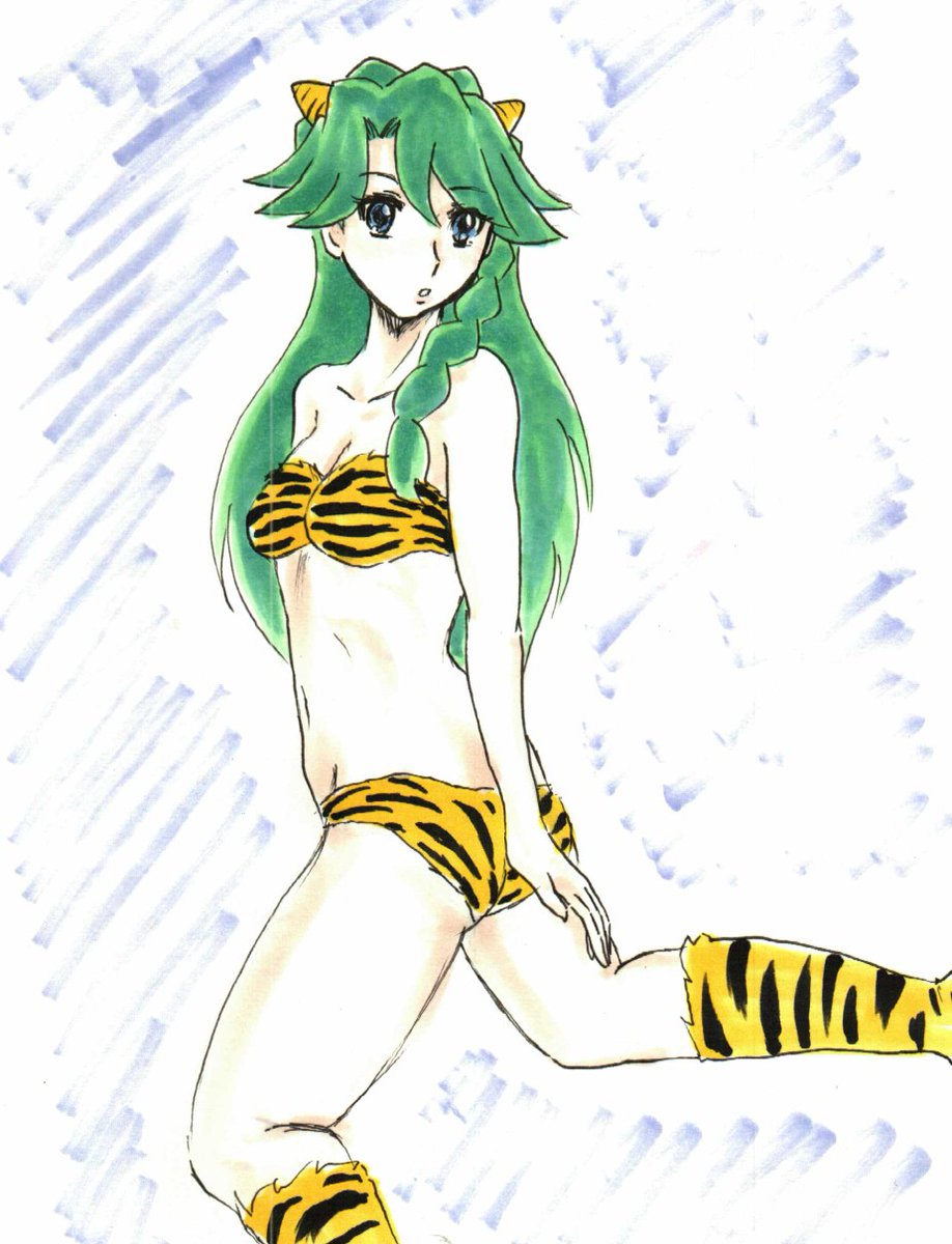 #今月描いた絵を晒そう
トロプリありがとう。
あと、あまり描けなかったトラ柄ビキニ。 