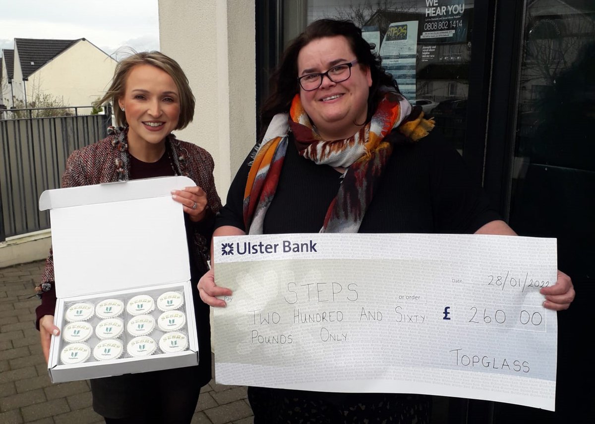 Topglass 'STEPS Up' for Charity 

Cathy Loughlin, Chair of our Charity Committee, recently met with Karen McGuigan of S.T.E.P.S to present her with the funds Topglass has raised for their charity. 

Further details can be found on our website - lnkd.in/dB4c9GE4