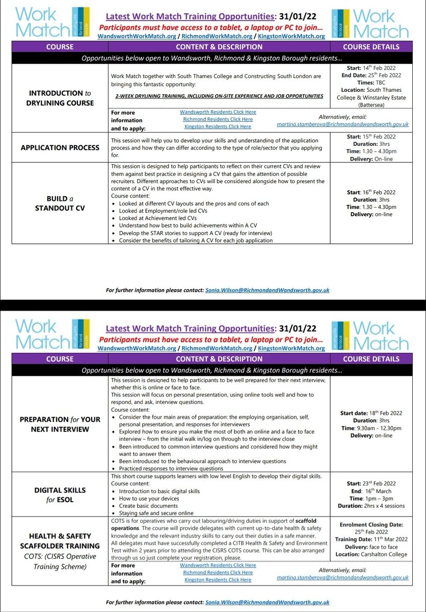 WorkMatchWrk's tweet photo. #MondayMovements

Residents of @wandbc, @LBRUT and @RBKingston can benefit from access to a range of free courses now available! 

Sign-up here 👉 https://t.co/S8HHuZLiLa

#Wandsworth #Richmond #Kingston https://t.co/jrQMcJsHmy