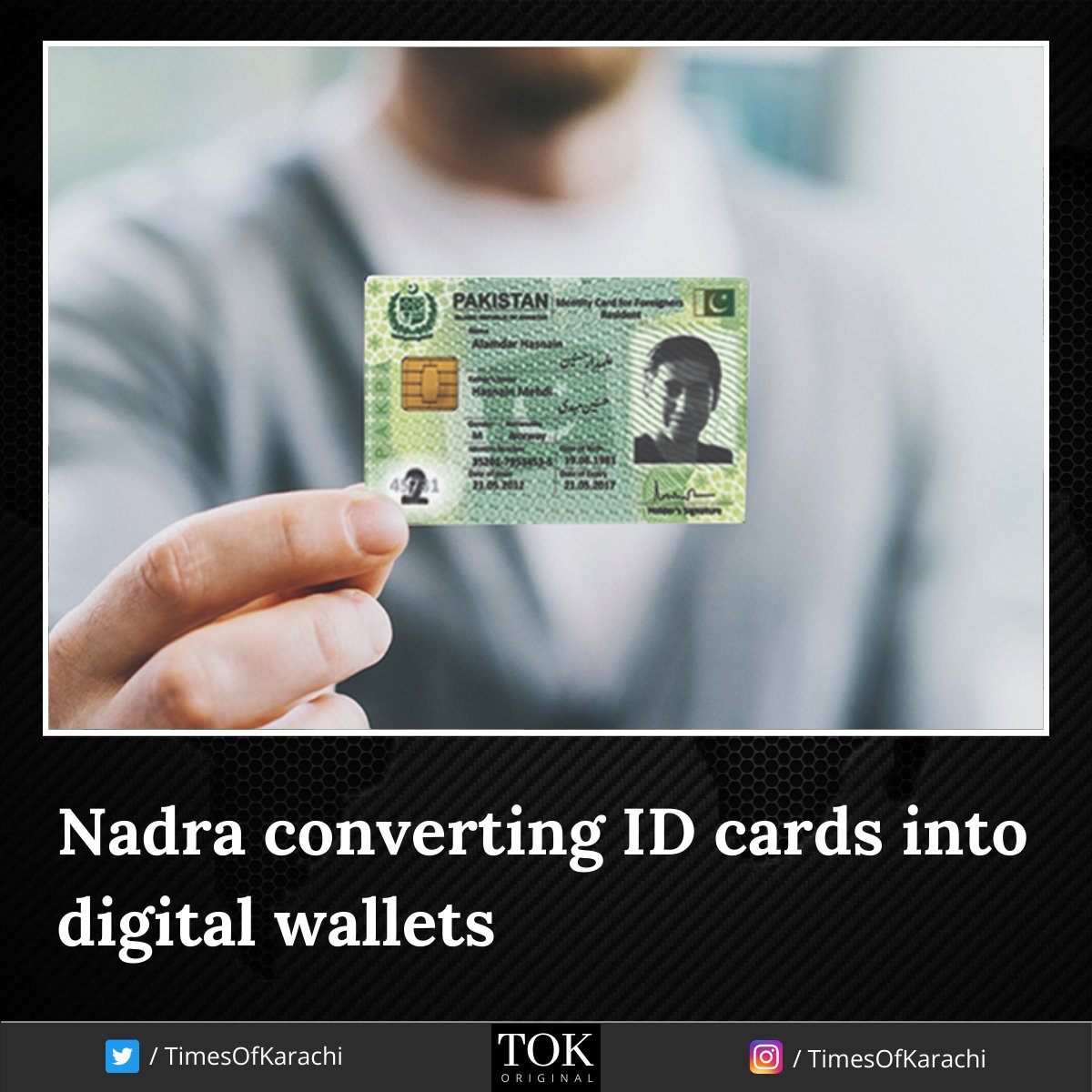 .@NadraPak is working to make the CNIC digital wallets under the @GovtofPakistan's Digital Pakistan vision and an update to an already existing app will likely be made available later this year. #NADRA #DigitalWallet #DigitalPaymentGateway #TimesOfKarachi