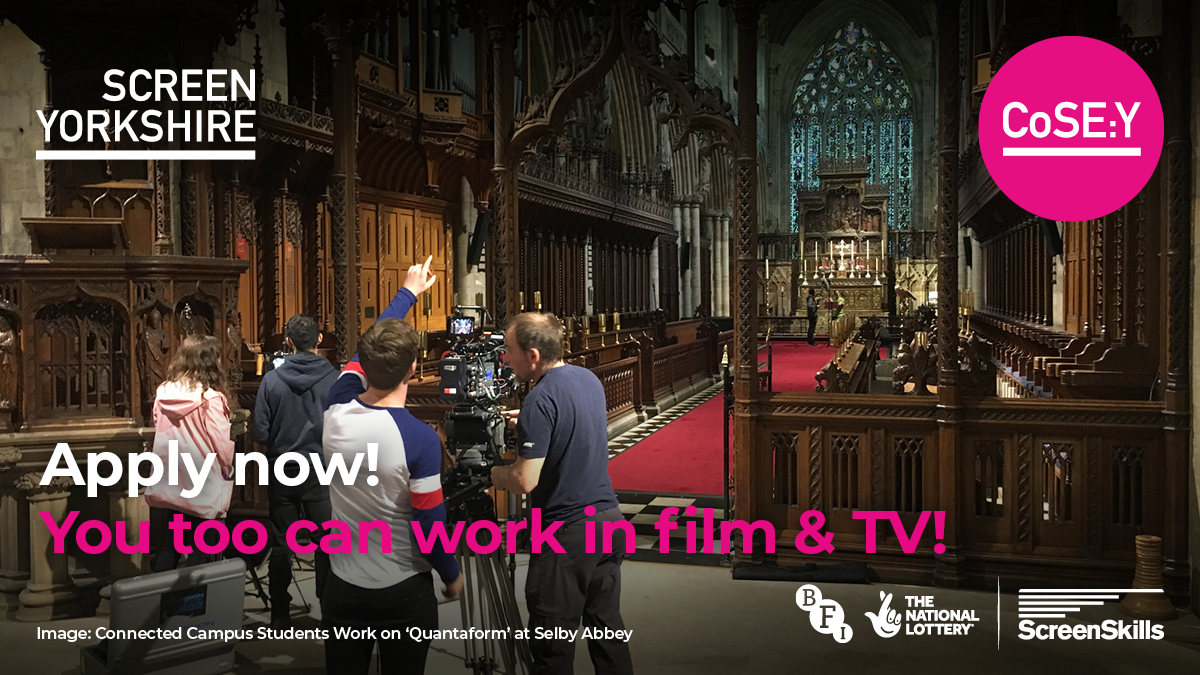 Applications are open to our part time Production Assistant (Scripted) course. Visit our website to find out more about the role.

Centre of Screen Excellence:Yorkshire
Supported by <a href="/UKScreenSkills/">ScreenSkills</a> #NationalLottery <a href="/BFI/">BFI</a>

Apply by 28 Feb screenyorkshire.co.uk/craftcourses