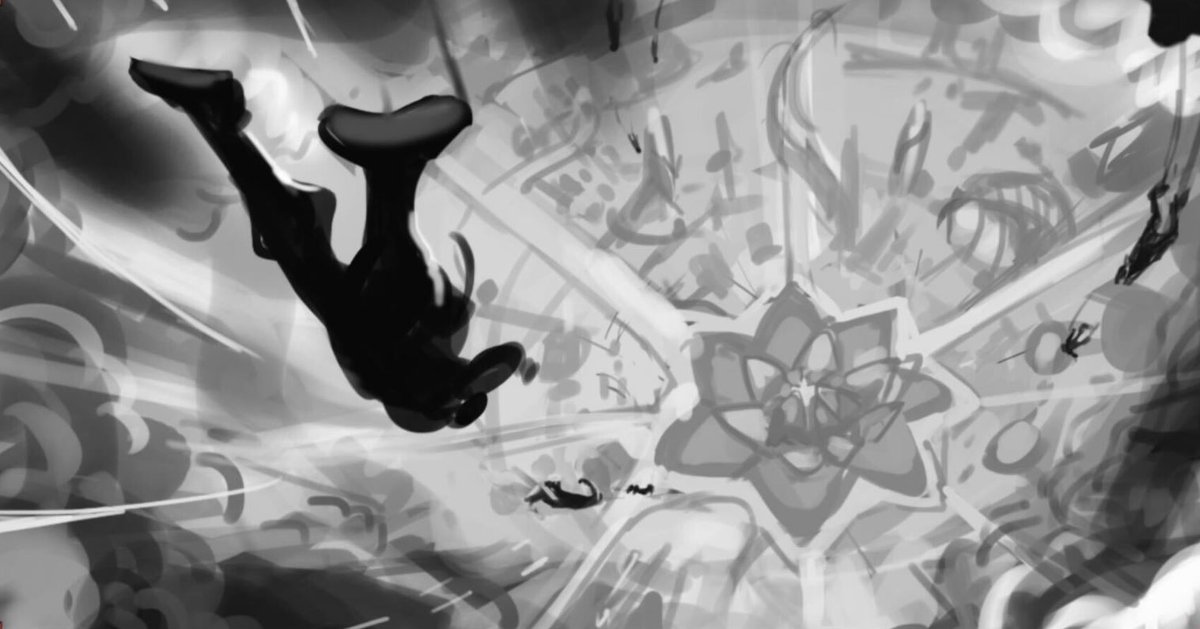 PrimeRushGame's tweet photo. Step 2: B&W Digital Sketch - Put together a rough, digitally sketched out version, exploring the main concept art. #IndusGame #IndusBTS (3/6) https://t.co/idXADjOKqV