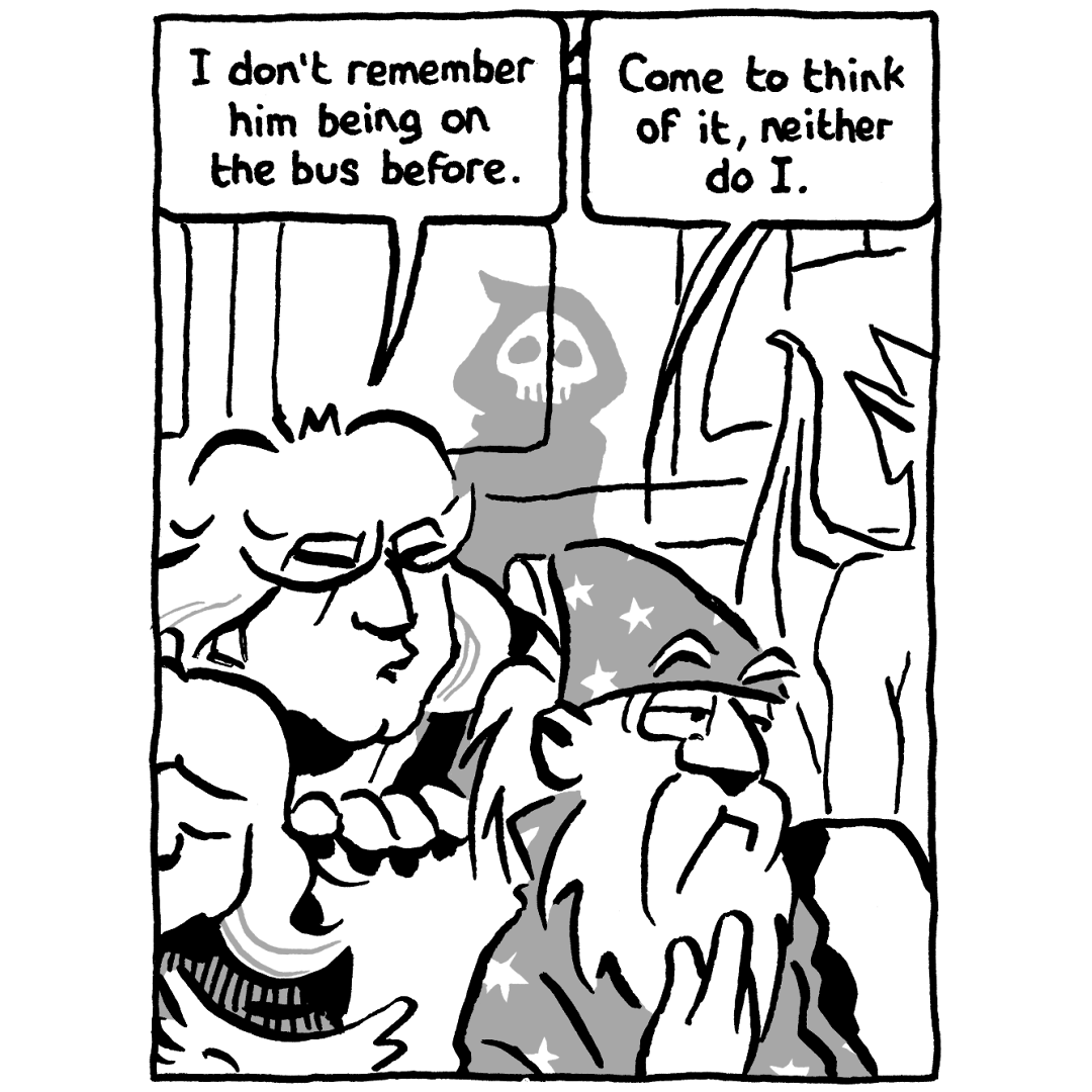 johncomic's tweet photo. new episode of "Not That Magic: Tales of Vernor Magus" (the Wizard of More Or Less) #comics #comicstrip #NotThatMagic #VernorMagus #RussTheBarbarian https://t.co/Q588gcKeda