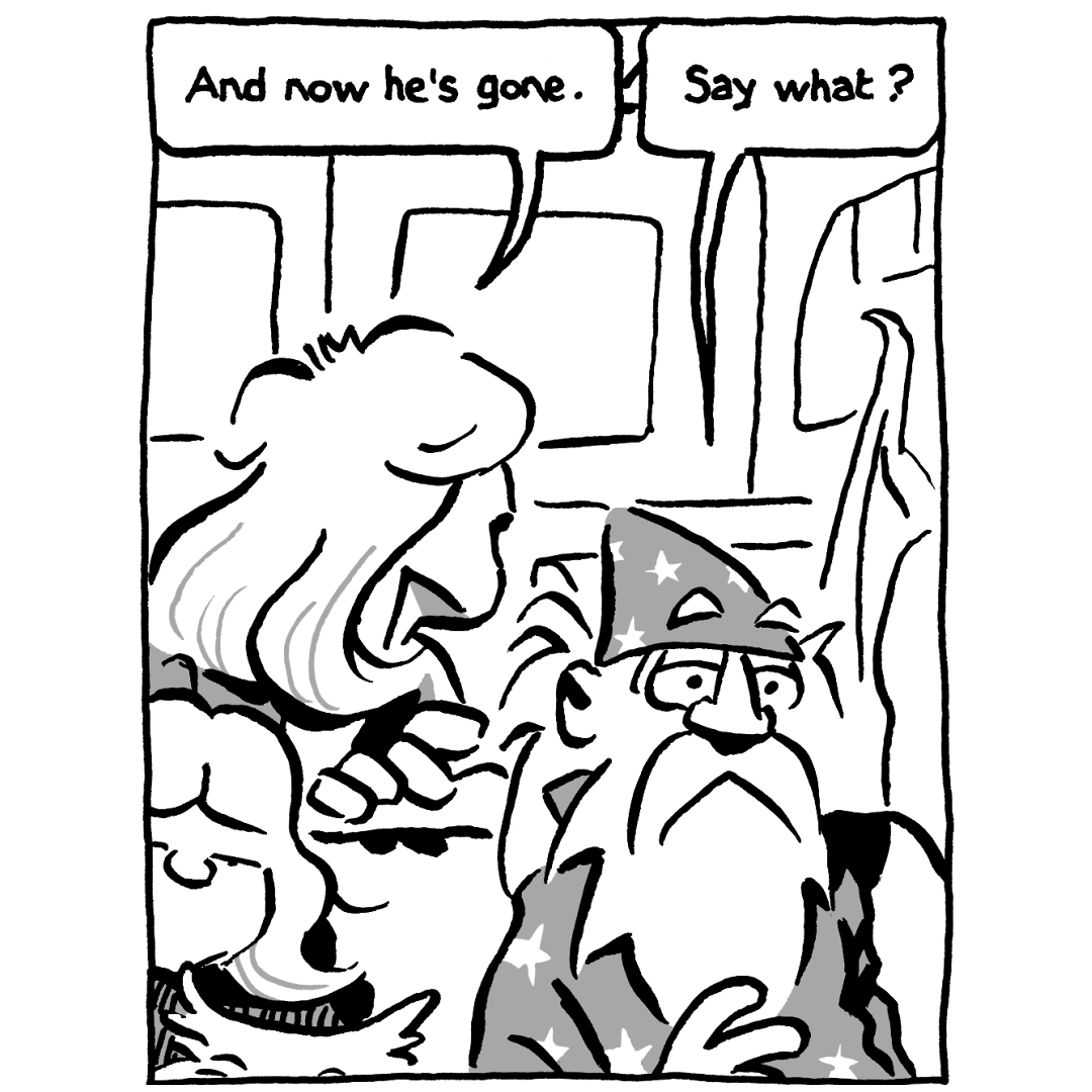 johncomic's tweet photo. new episode of "Not That Magic: Tales of Vernor Magus" (the Wizard of More Or Less) #comics #comicstrip #NotThatMagic #VernorMagus #RussTheBarbarian https://t.co/Q588gcKeda
