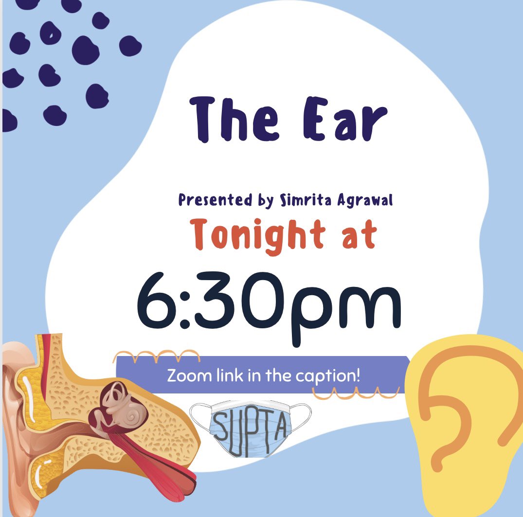 ‼️Starting tonight at 6:30pm! ‼️

Improve your knowledge for those medical exams and finals coming up! 🦻

Join the Zoom Meeting using the link below!
us02web.zoom.us/j/84386351253
Meeting ID: 843 8635 1253

We have more sessions coming up Tuesday night and Wednesday as well!