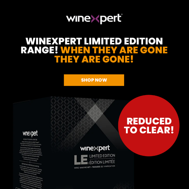 brew2bottle's tweet photo. WineXpert 30 Bottle Limited Edition Range 🍇🍷

⚠ Reduced to clear.

Grab them now. When they're gone, they're gone > https://t.co/B32AezRYFL

#wine #winelover #homebrewing https://t.co/2FFqBB4fWW
