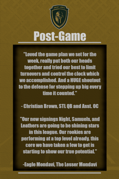 SFLMotorCity's tweet photo. Player Post-Game comments after our victory yesterday against the Swarm
#simulationfl #makinganimpact #simsports #singlebarcity https://t.co/7iQC3oLlTz