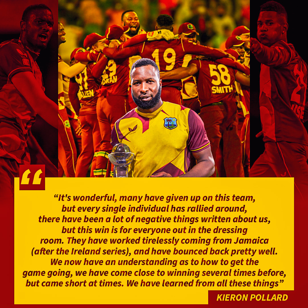SeedaBalla93's tweet photo. The boys in maroon have made a strong comeback in the T20I series after their recent loss against Ireland🤝

- Weldone to @KieronPollard55 AND BOYS!

#CricWickStories #ENGvsWI #WIvsENG #WestIndies https://t.co/TgZAXtrgHt