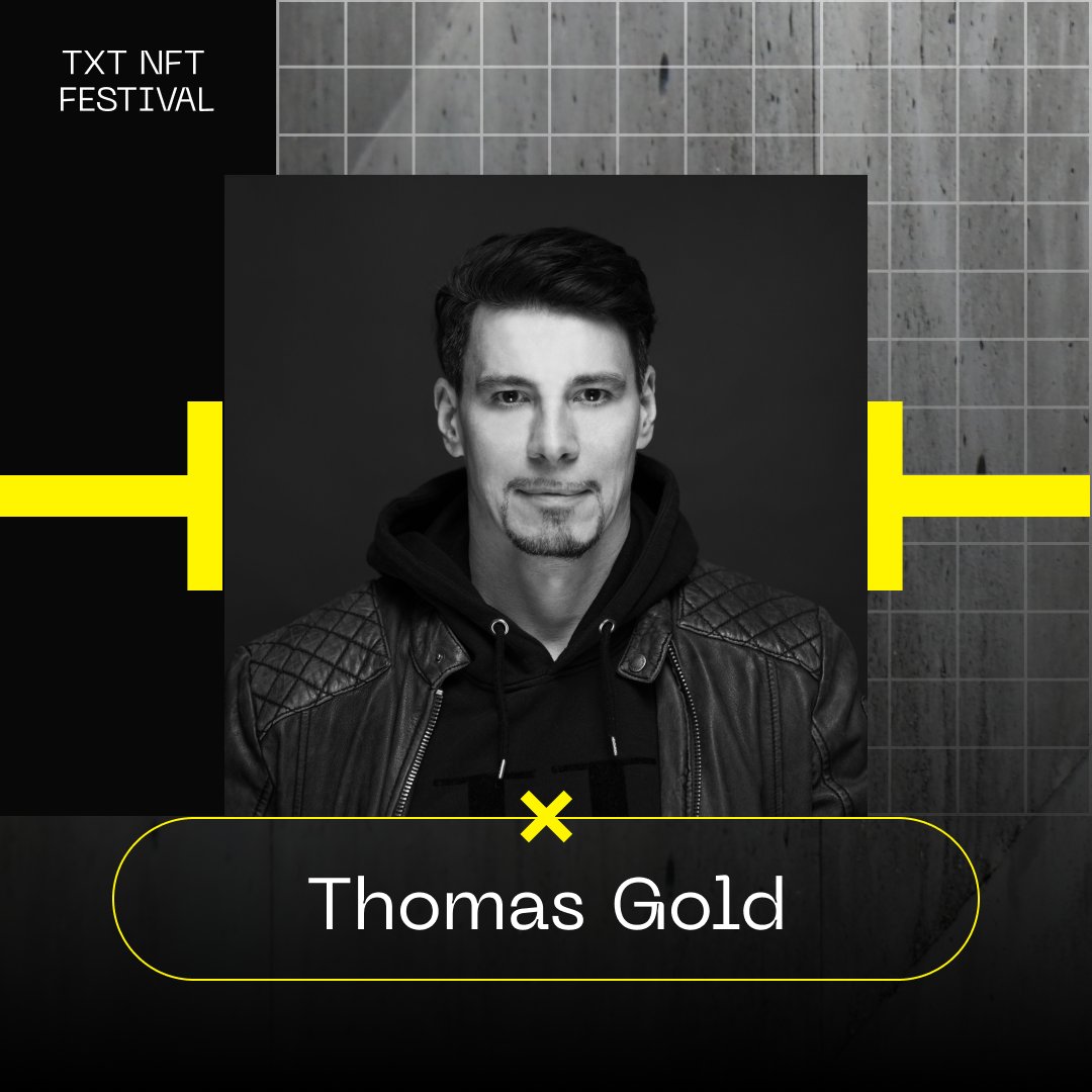 twelvebytwelve.eth (@_twelvextwelve) on Twitter photo The TxT NFT Festival features headlining German DJ & producer <a href="/thomasgold/">Thomas Gold</a> Stay tuned for his first NFT series dropping 04.02.22 and catch him playing a set at the metaverse afterparty 06.02.22 discord.gg/TzqgDnGM #nft The TxT NFT Festival features headlining German DJ & producer <a href="/thomasgold/">Thomas Gold</a> Stay tuned for his first NFT series dropping 04.02.22 and catch him playing a set at the metaverse afterparty 06.02.22 discord.gg/TzqgDnGM #nft