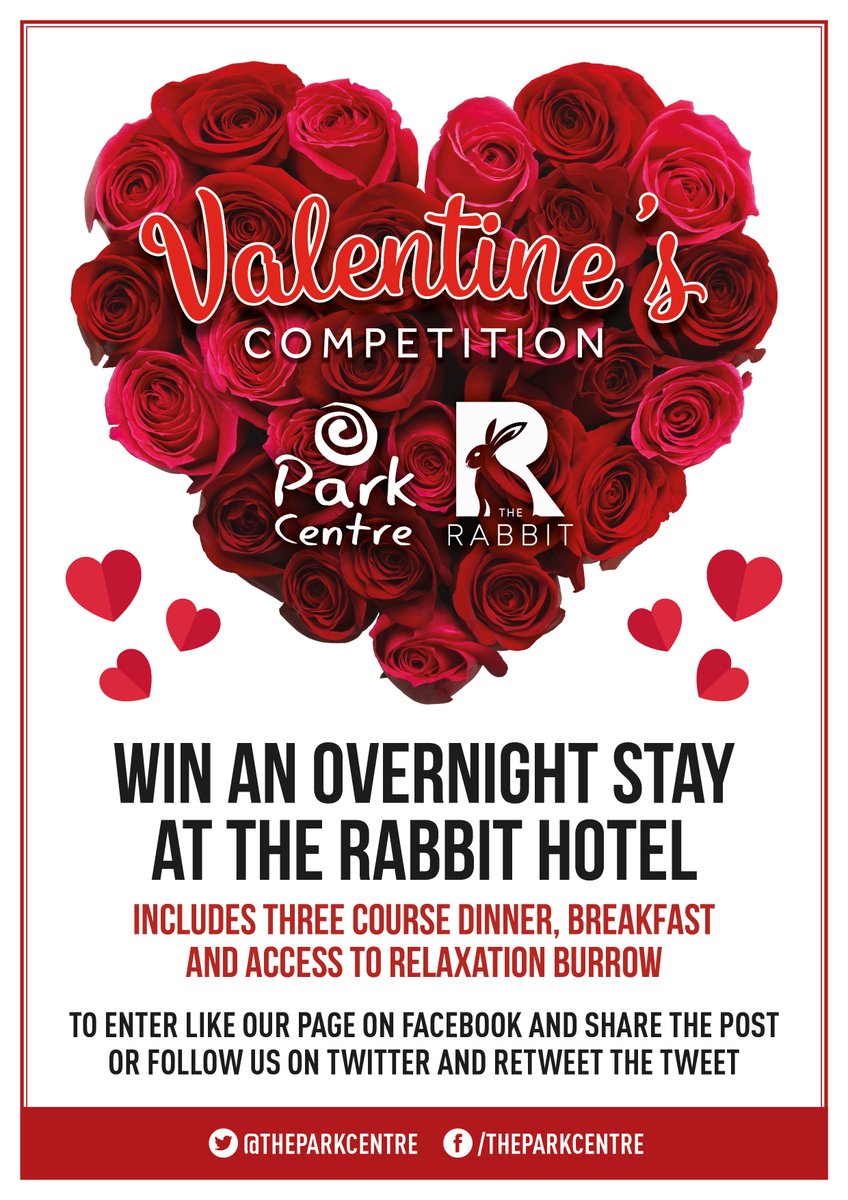 theparkcentre's tweet photo. 📣 Valentine's Competition ❤️ 

See below for details 👇

☑️ Please note you can also enter via the Red Box on the Mall. This is located outside the Louis Boyd store.

📄 For a chance to win simply complete the competition slip and pop it in the box! 

Good luck everyone ❤️ https://t.co/HggtHc3QBM