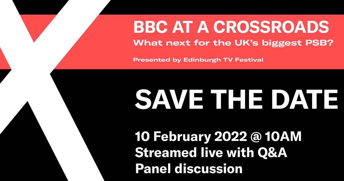 In light of recent news regarding the BBC, we will be hearing from a panel of industry experts on 10 Feb at 10am for a discussion titled ‘BBC at a Crossroads’, with live debate and a Q&amp;A dissecting the next steps for the BBC. Sign up here: airtable.com/shr2O0CGEBtvFP…