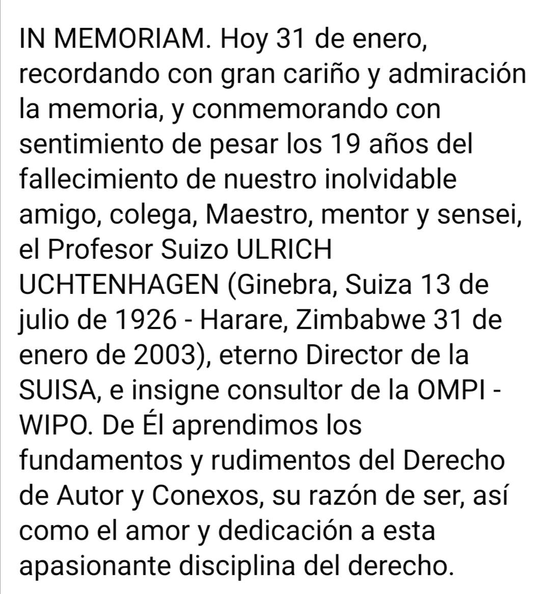 willysrivers's tweet photo. IN MEMORIAM de nuestro amigo, colega, Maestro, mentor y sensei, el Profesor ULRICH UCHTENHAGEN. https://t.co/J8sif7x49h