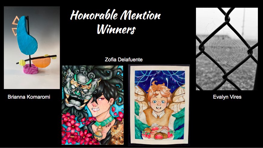 Congrats to RHS Scholastics Art winners!

Mack Klatt Best in Show portfolio. Gold Key Zofia Delafuente, Mack Klatt, Roxanne McWilliams. Silver Key, Zofia Delafuente, Emma Ridings, Roxanne McWilliams. Honorable Mention Zofia Delafuente, Brianna Komaromi, Evalyn Vires. <a href="/RHSDEM/">RHS DEM Academy</a>