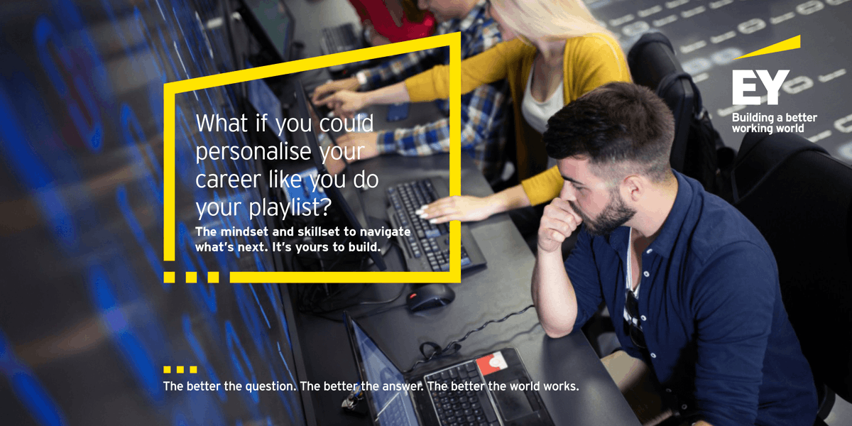 EY_Africa's tweet photo. At EY we are committed to finding talented individuals who share our values. Calling on matriculants of 2021 to apply for the EY CA stream bursary. Click here https://t.co/t9as6YNaBp
A career as unique as you are. It’s yours to build. #EYGrad https://t.co/gBL4UlMtD1