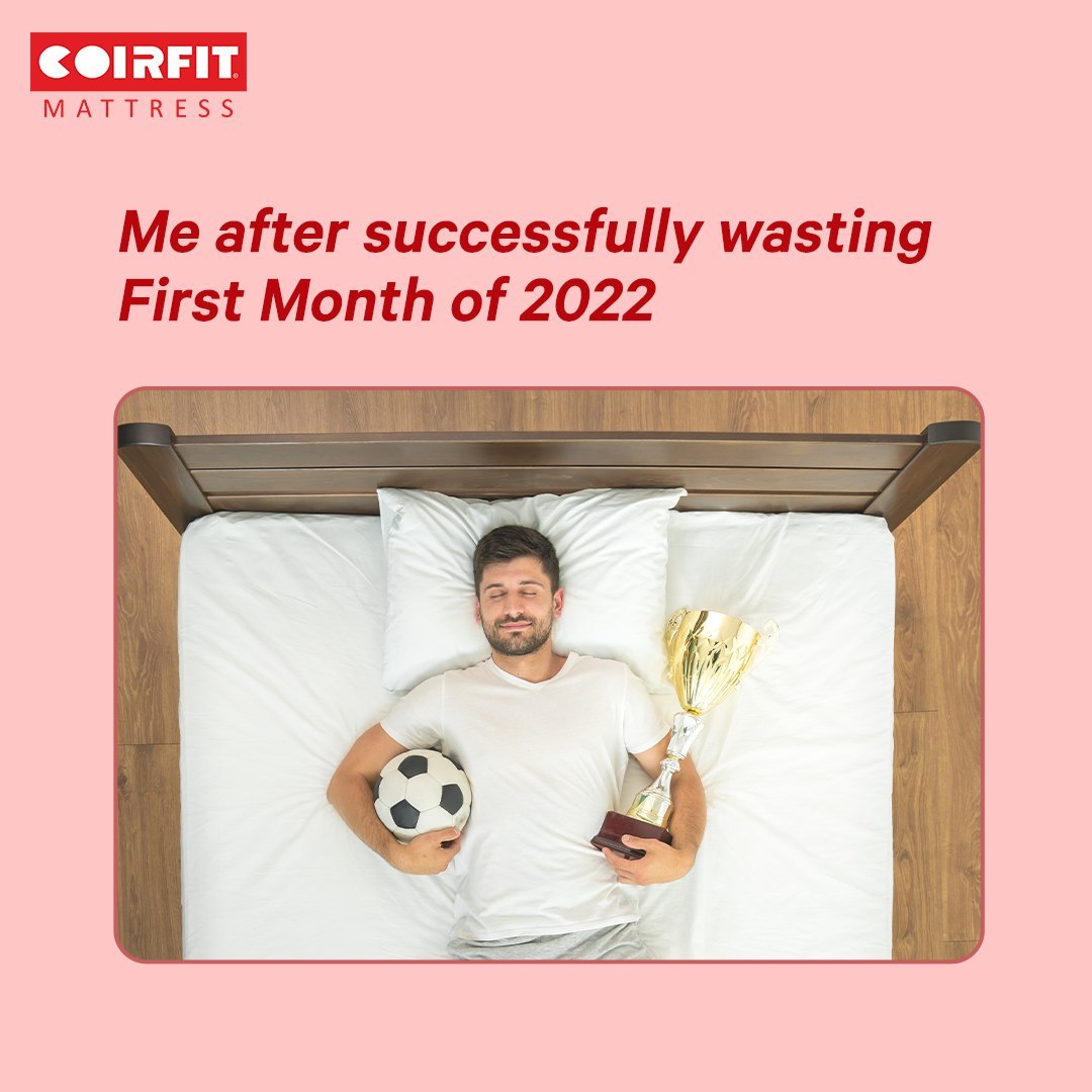 coirfit's tweet photo. And this is how our first month of 2022 went...
⠀
#Sleep #BestSleepEver #Coirfit #CoirfitMattress #Mattress #Sleepmeme #meme #memes #Memeoftheday #nap https://t.co/KTl4QyPFLX