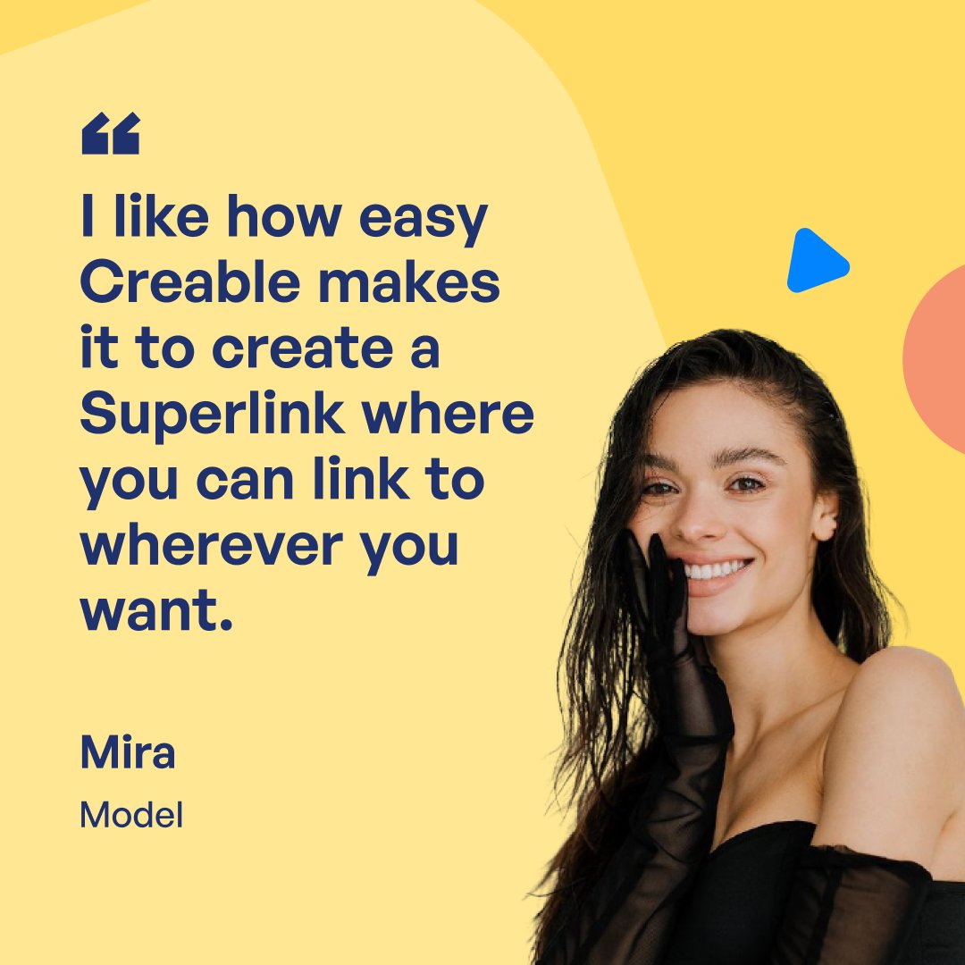 creable_com's tweet image. Why Creable? 

We create tools that optimize Creators’ and Managers’ daily workflows and make their lives easier. Hear it from our Creators themselves!