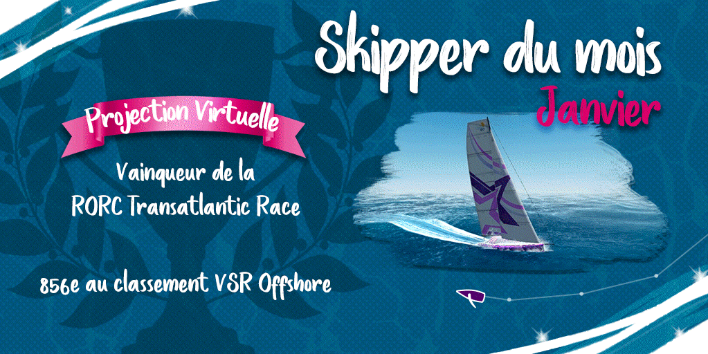 VirtualRegatta's tweet photo. Félicitations à Projection Virtuelle qui est élu skipper du mois de janvier avec plus de 58% des voix ! 🔥
Plus tôt dans le mois, il remportait avec brio la RORC Transatlantic Race 🏆
Bravo @ProjectionVirt1 👏 https://t.co/tmzBbOml0j