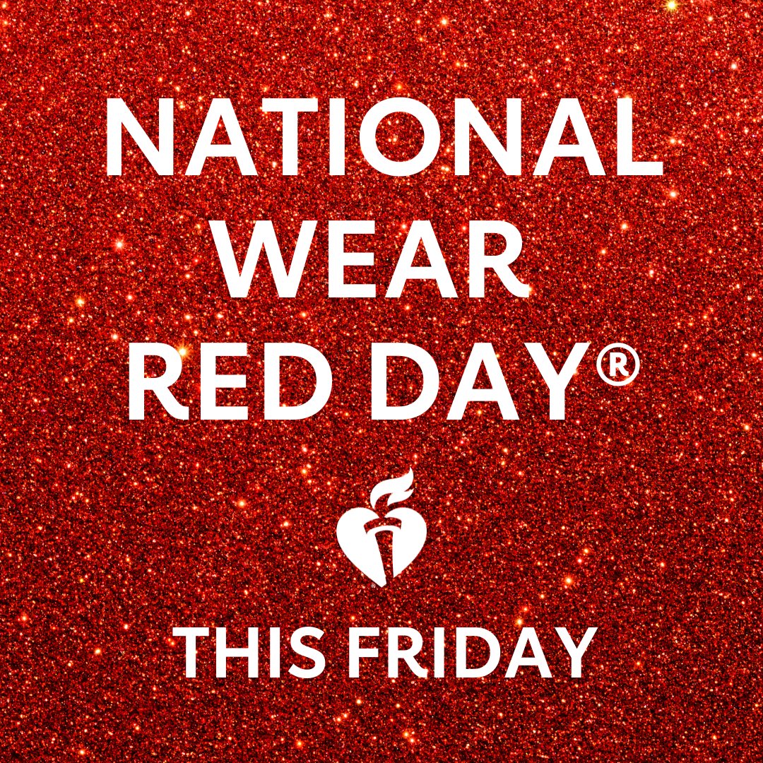 AHAWisconsin's tweet photo. Friendly reminder 😉: This Friday we'll wear red, and spread awareness about cardiovascular diseases. 👠 💄 💃 We hope you'll join us! ❤️ #WearRedDay #GoRedMKE #WIGoesRed #MadisonGoesRed #NEWIGoesRed https://t.co/UzeaFaipLT