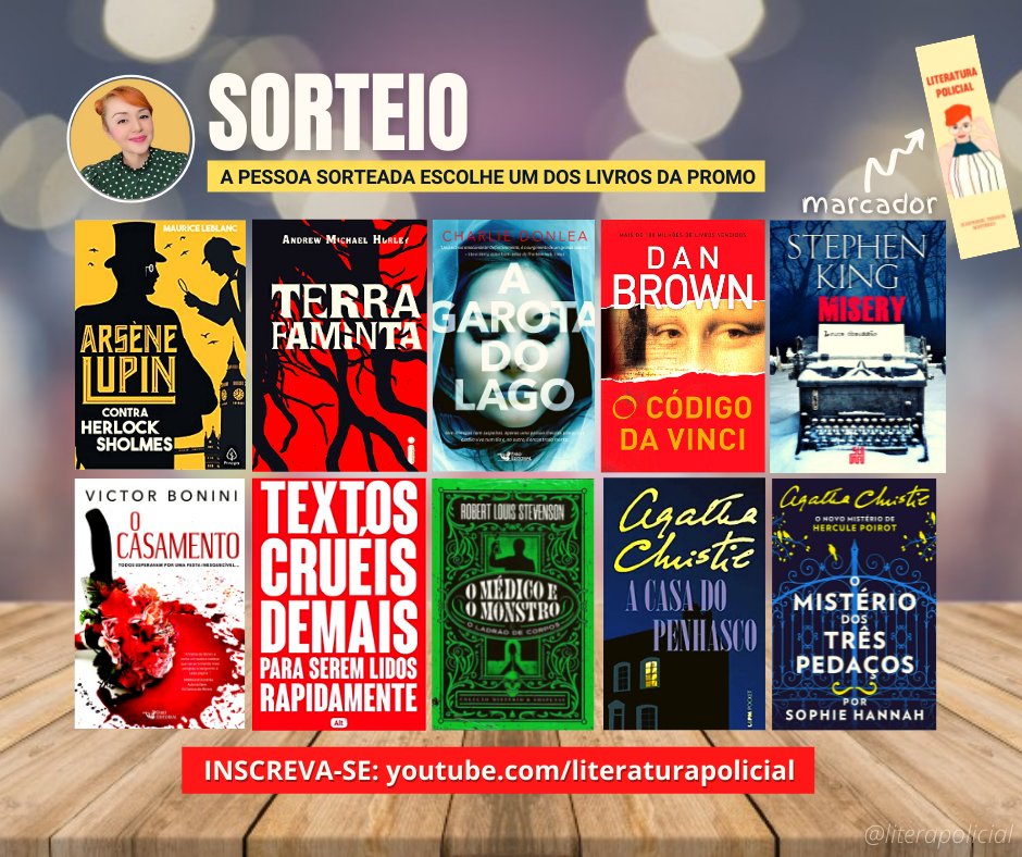 literapolicial's tweet photo. ⭐ SORTEIO ⭐ - A pessoa sorteada escolhe um dos livros da promo.

REGRAS:
- Seguir @literapolicial
- Dar RT nesse tweet
- Morar no Brasil

▶ Resultado: domingo, 06/02. Boa sorte 🍀
▶ Inscreva-se https://t.co/tGSFUnQWcy
 📸 Siga no Insta https://t.co/sjRnmk8gw0
#promodasemana https://t.co/pi9HSRWav9