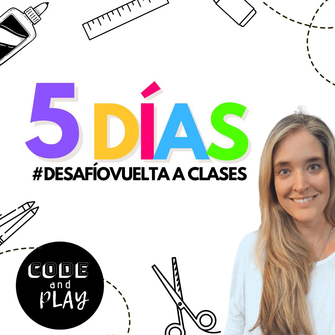 Se acerca la Vuelta a Clases y quiero acompañarte con ideas, propuestas y recursos listos para usar en el aula. 

Sumate gratis al #DesafíoVueltaaClases en mis redes sociales del 7 al 11 de febrero. 
Sumate en mis redes para participar IG: codeandplay.arg 
al newsletter 📩 👉🏼web