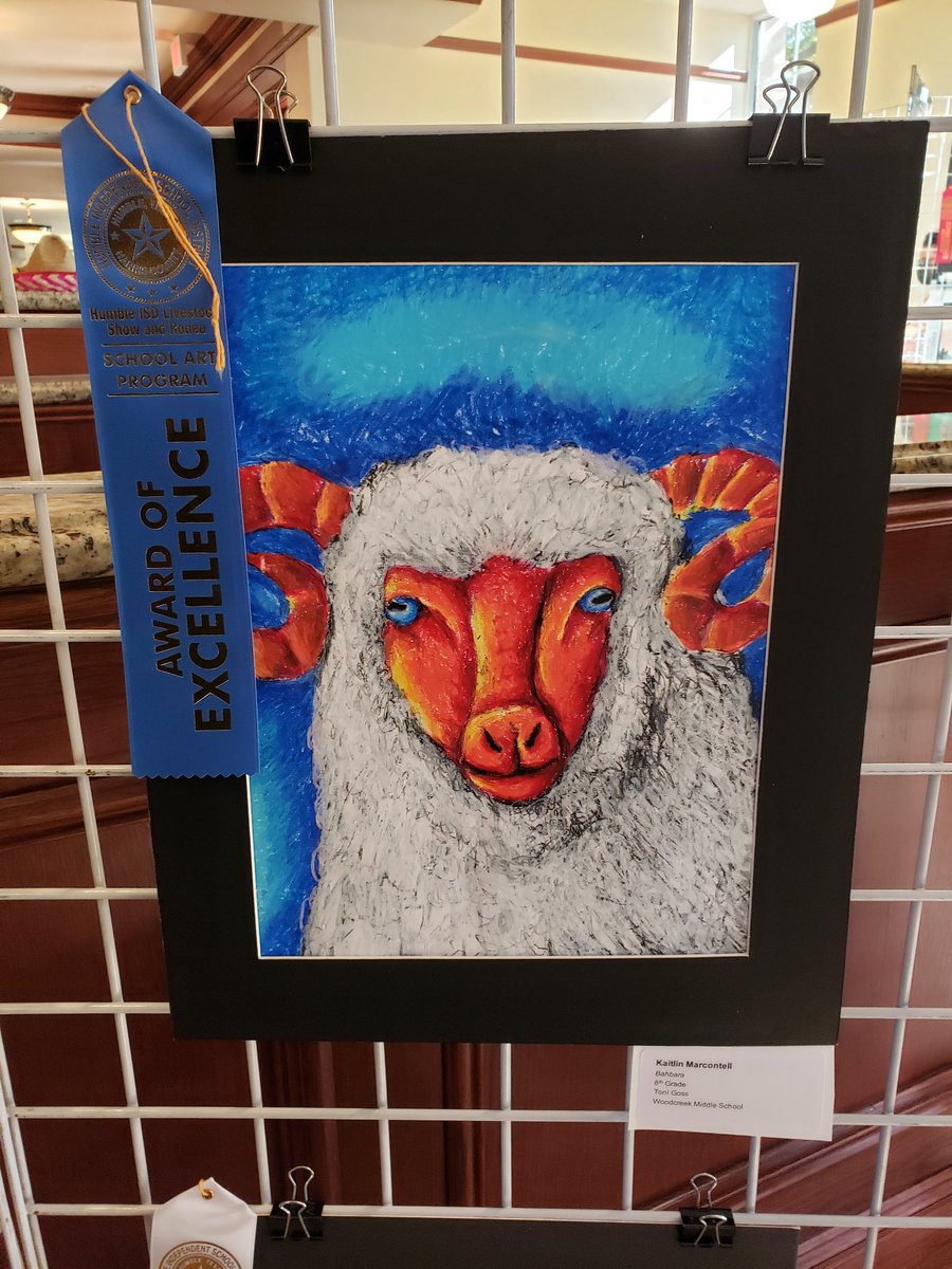 Just some amazing artwork from the Humble ISD Rodeo Art Show this past weekend. I'm so proud of my students! <a href="/HumbleISD_WMS/">Woodcreek Middle</a> <a href="/WoodcreekA/">WoodcreekArt</a> #BeEliteWMS
