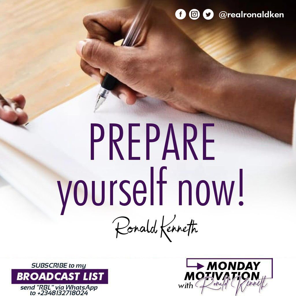 realronaldken's tweet photo. #MondayMotivation
WHEN THE GATES OF OPPORTUNITIES OPEN, IT'S TOO LATE TO PREPARE
::
Whether you like it or not, YOU WILL GET OPPORTUNITIES. The questions is: WILL YOU BE READY WHEN THEY COME?
#MondayMotivationWithRonald #MMwR #MMwRonald #RonaldKenneth #SmartphoneBoss #Ronald https://t.co/WGleSeOnSi