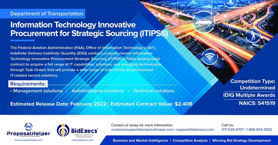BidExecs's tweet image. IDIQ Monday Is Here! A Multiple Award IDIQ you don&apos;t want to miss! Contact BidExecs for Business growth Bid and Proposal franchising, and Proposal Management Solutions.
#franchising #bidexecs #bid #proposal #transportation #informationtechnology #innovative #procurement