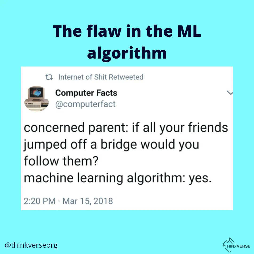 thinkverseorg's tweet photo. Share if you agree on this. 
-
#MachineLearning #Algorithms https://t.co/XsjOev5H1n