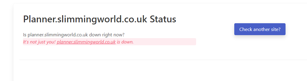 NinjaNetworkz's tweet photo. @SlimmingWorld do you currently have issue with your website? can't access the planner? https://t.co/IgQu99zNNB