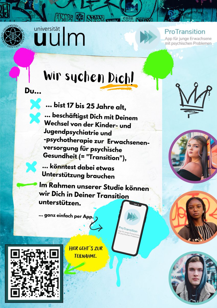 ProTransition's tweet image. Sie kennen (oder behandeln) #jungeErwachsene, die kurz vor dem Wechsel von der Kinder- und Jugendlichen- in die Erwachsenenversorgung für #psychischerGesundheit stehen (#Transition)? Die #ProTransition-App der #UniUlm könnte bei dem Wechsel helfen. &amp;gt; Link in Bio #jugendarbeit
