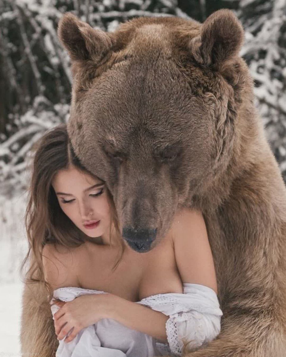 Почему маша живет 1 с мишкой. Объятия животных. Девочка обнимает медвежонка. Медведь обнимает мужика. Животное защищает девушку.