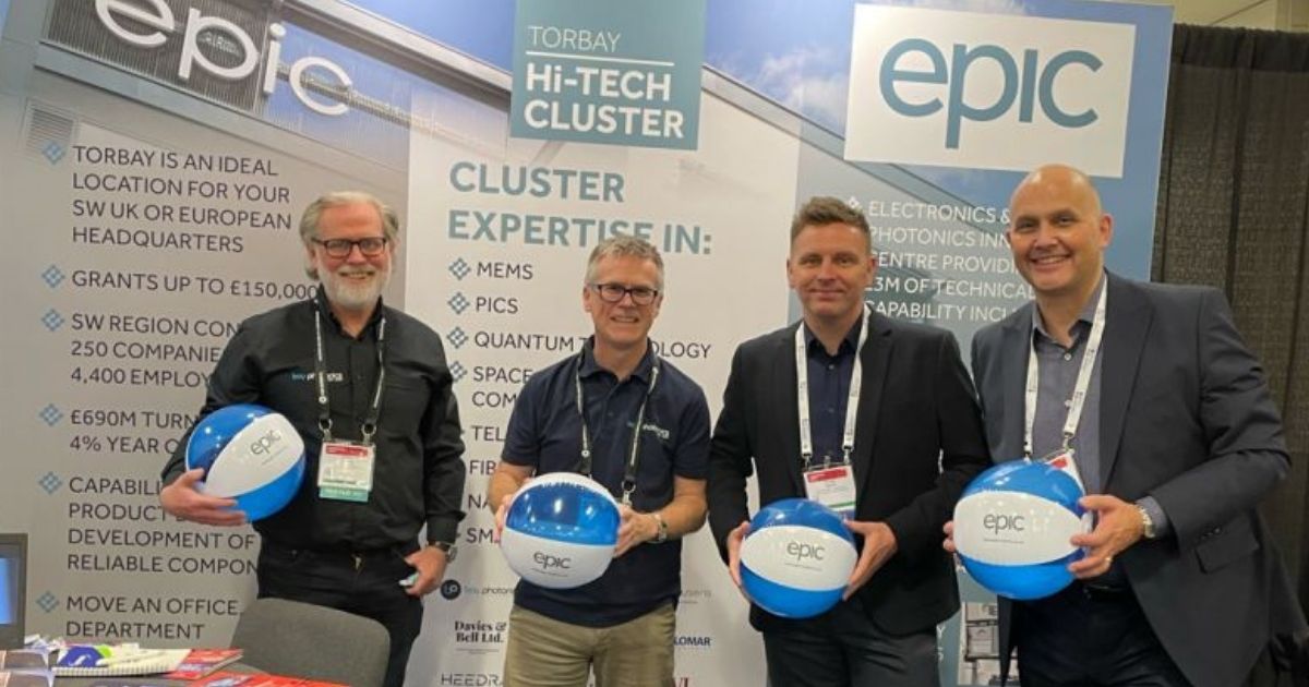 Congratulations on a successful event by our 
<a href="/epic_uk/">EPIC (Electronics and Photonics Innovation Centre)</a> team at #Photonicswest2022. Showcasing the incredible work, opportunities, and facilities on offer in the #SouthWest. 
#Innovation #Investment #Photonics