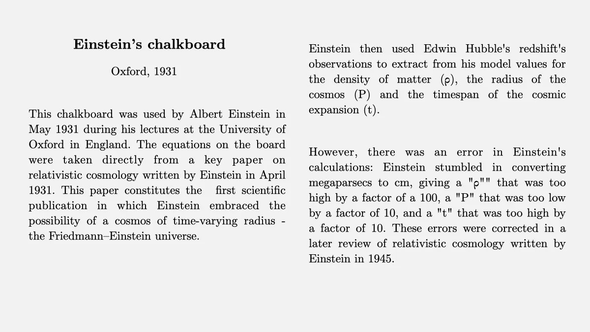 fermatslibrary's tweet photo. Do Not Erase: Einstein's Chalkboard (1931) https://t.co/VloB3gZbt3