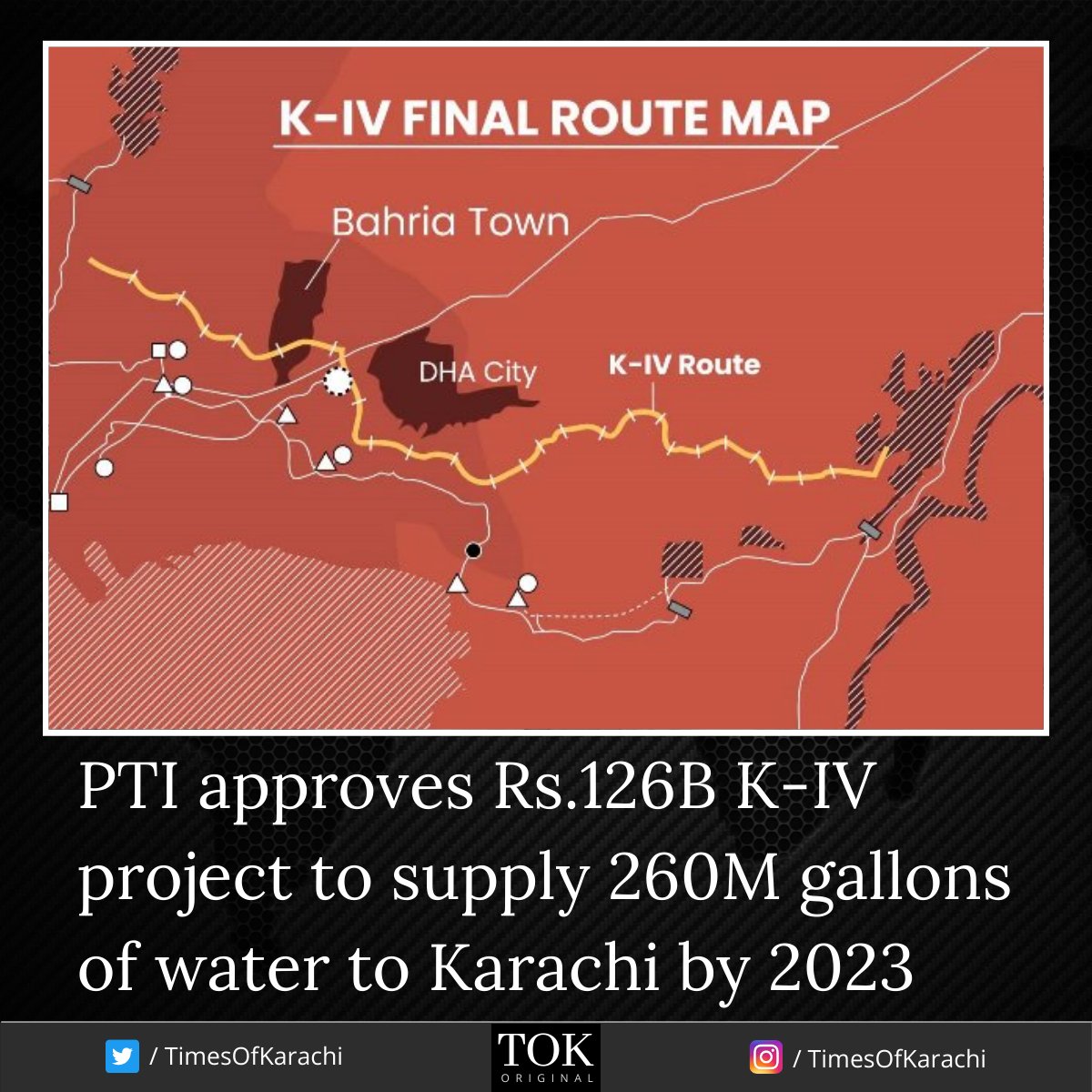 .@PTIofficial govt approved the long-stalled Rs126 billion K-IV water project to supply 260 million gallons of water to #Karachi by Oct 2023 to meet water needs. Federal Govt took over the water project from the #Sindh govt after it remained in limbo since 2011.