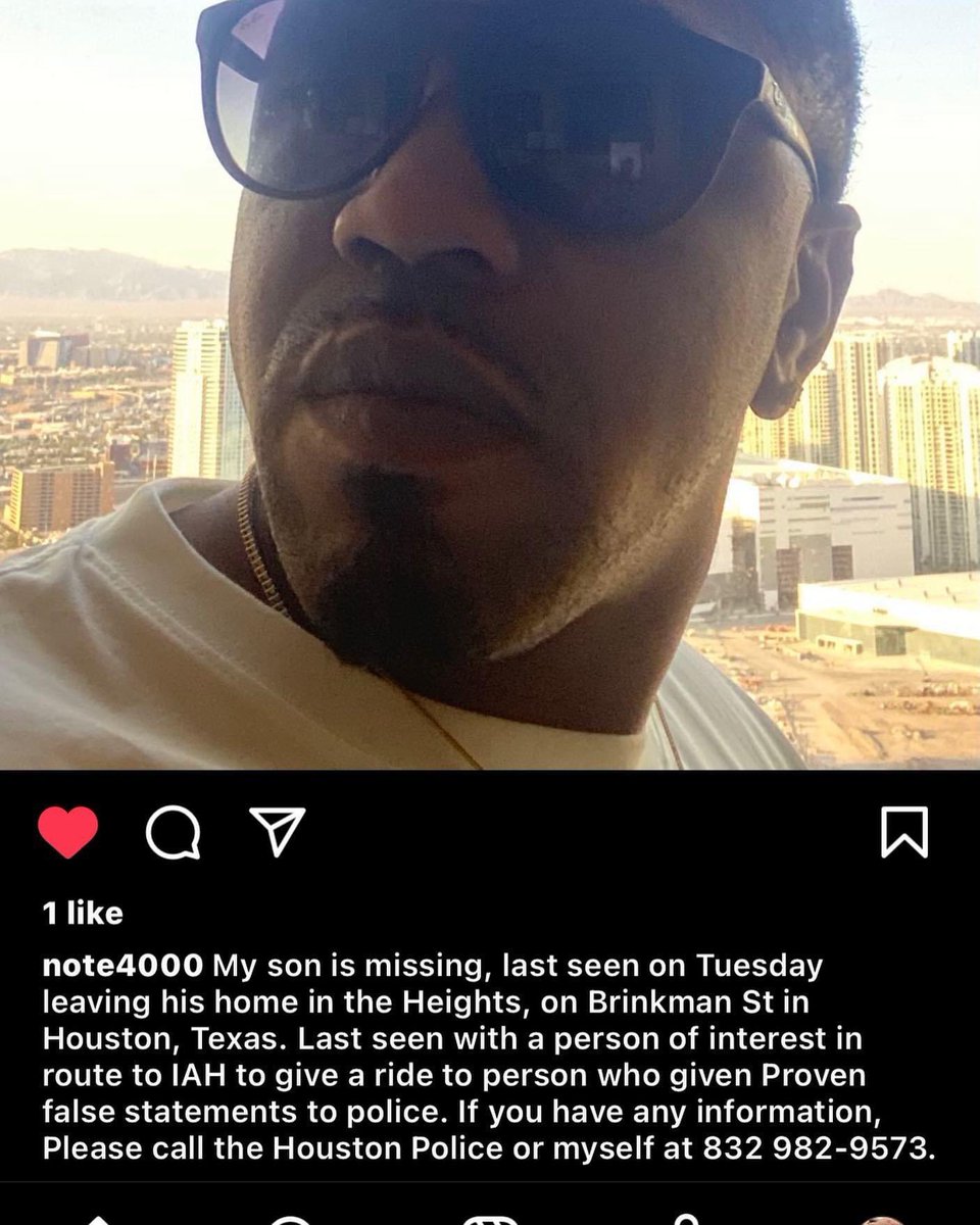 JayAustin_'s tweet photo. My brother @onmynote4000 is missing. If you have any information, please contact his family through his page or the Houston police department https://t.co/6SbwB46yAq